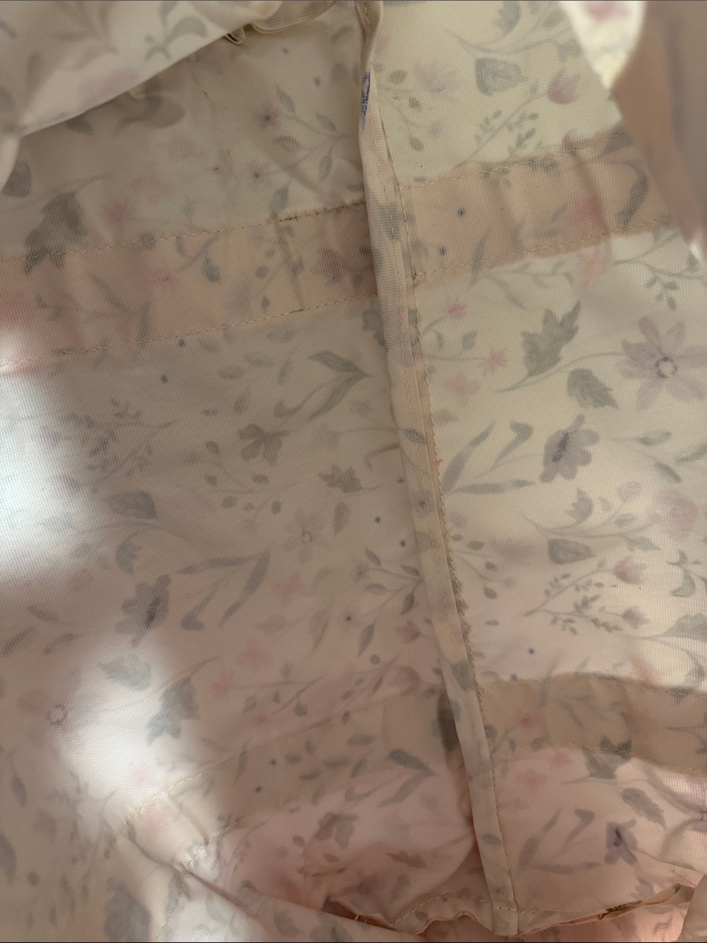 Poppy & Peonies Floral Canvas Tote - Cream with Pastel Flowers - Picture 6 of 10
